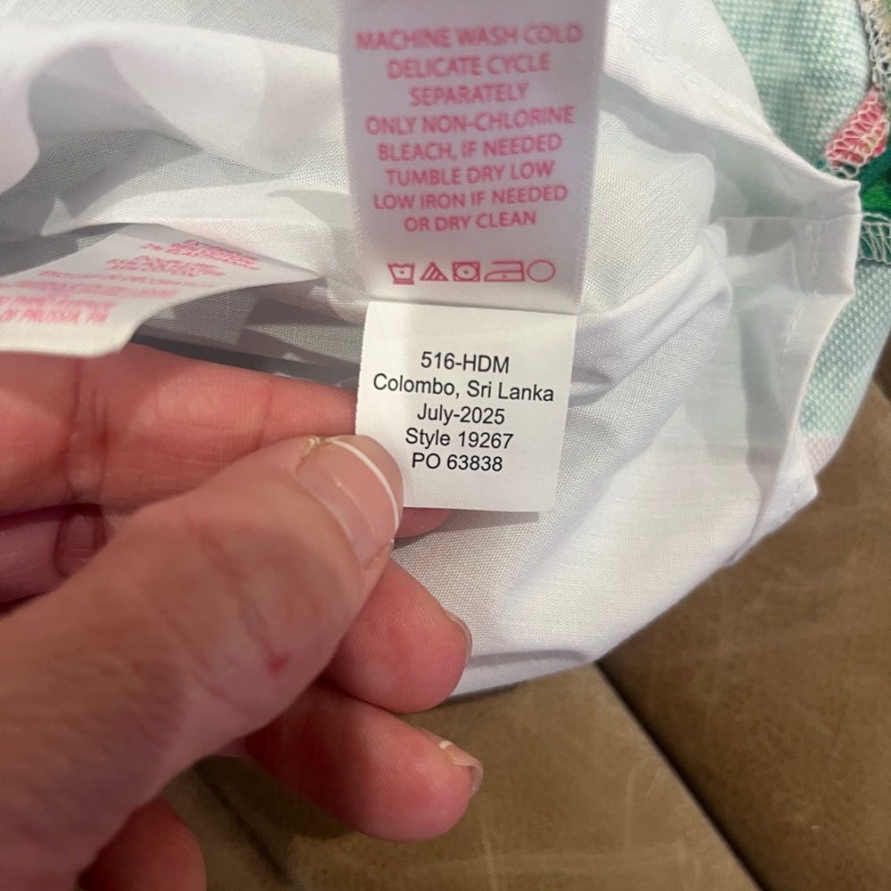 Lilly Pulitzer Pink and Green Kids Tank Top - Picture 4 of 4